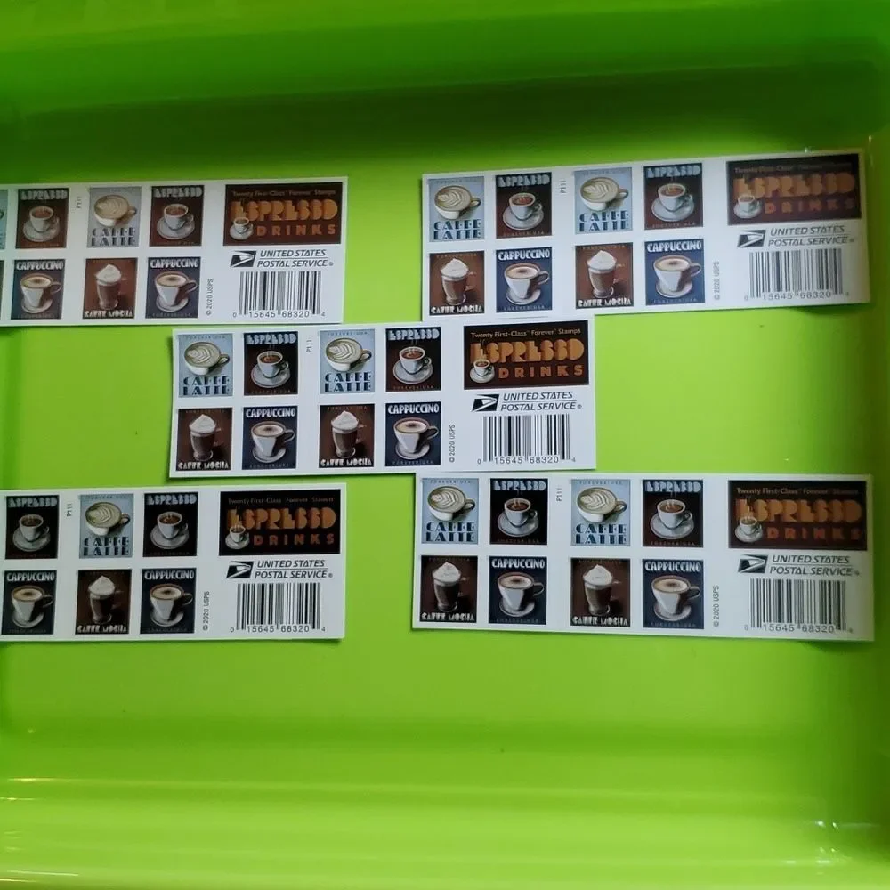 100 USPS Espresso Drinks‎ Coffee 2020 Forever Postage Stamps US Postal Mail